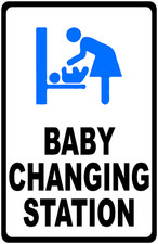 Baby Changing Station Sign. Size Options