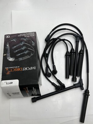 Import Direct Spark Plug Wire 40173 Suppression Black Silicone Rubber 7mm