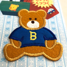Kawaii Cute Bear Embroidered Iron On Patch Wappen Character Caetoon Craft Merry