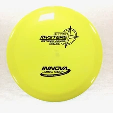 DISC GOLF INNOVA STAR MYSTERE DISTANCE DRIVER 172g YELLOW W/ PURPLE FOIL