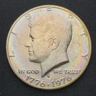 1976-S Bicentennial Kennedy Silver Half Dollar 50c - Colorful Toned