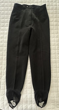 Vintage NORDICA Womens Ski Pants 12 Black Stretch Stirrup Outdoor Winter Snow