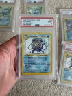 LOGAN PAUL'S 1999 POKEMON BASE SET SHADOWLESS 1ST EDITION #38 POLIWHIRL PSA 9