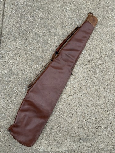 Vintage BOYT 42” Rifle Shotgun Soft Case w/ Adjustable Leather Strap