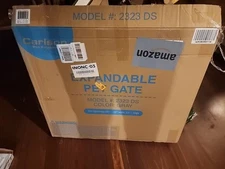 NEW Carlson Universal Expandable 28-42" Gray Plastic Pressure Mounted Pet Gate