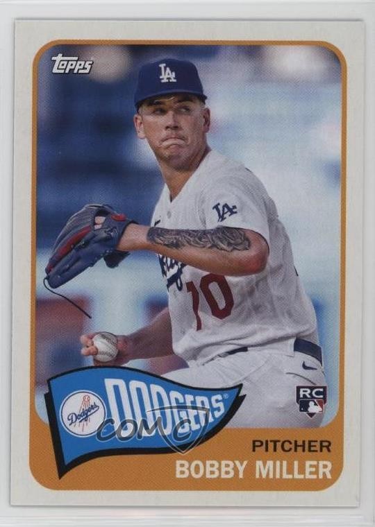 2023 Topps Archives 1965 Topps Bobby Miller #166 Rookie RC f5g