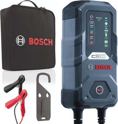 Bosch C30 Akku Ladegerät 3,8 Ampere Erhaltungsfunktion 6V 12V Bleisäure EFB NEU