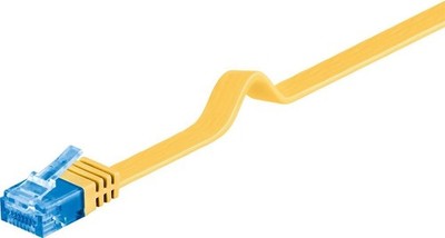 5x CAT 6a Netzwerkkabel Flachkabel; CAT FLAT 6a-0050 U/UTP GELB 0.50m
