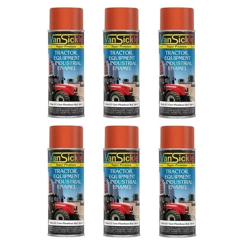 Case Flambeau Red Tractor Aerosol 6-Pack fits Paint Case