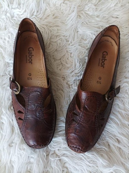 Women Gabor Heels Brown Leather 5,5