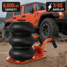 3 Ton Triple Bag Air Jack 6600lbs Pneumatic Airbag Lift Fast 5s Truck Suv Car