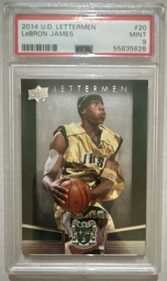 Upper Deck 2014-15 Lettermen LeBron James #20 Base PSA 9 Basketball Card
