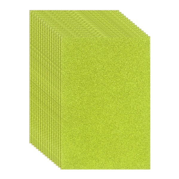 15-Teilig Eva Glitzer-Schaumstoff Blatt, FüR Grass Green Glitzerfolie-image