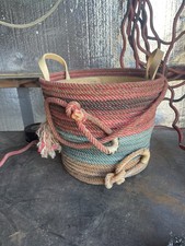 Cowboy Lariat Seil Eimer Pflanzgefäß Deko Mülleimer