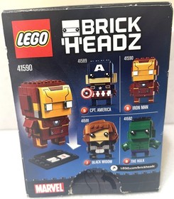Lego Brick Headz Marvel IRON MAN 6 Building Toy 41590 BrickHeadz Box Manual 