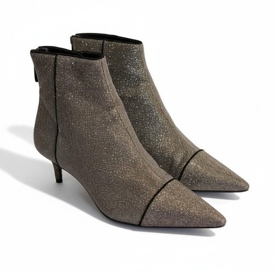 ALEXANDRE BIRMAN $795 Sparkle Kittie Boots Shoes in Stellar Size 39 1/2 US 9.5