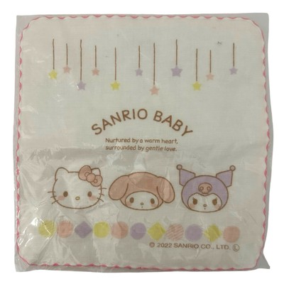 Sanrio Baby Hello Kitty My Melody Kuromi Pastel Square Wash Cloth Shooting Star