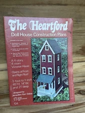Vtg The Heartford Doll House Construction Plans #104 By Jacqueline Kerr Deiber