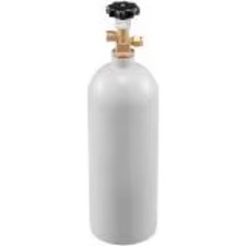 5 Lbs CO2 Tank Aluminum Gas Cylinder with Gray Spray Coating with CGA320 Valve
