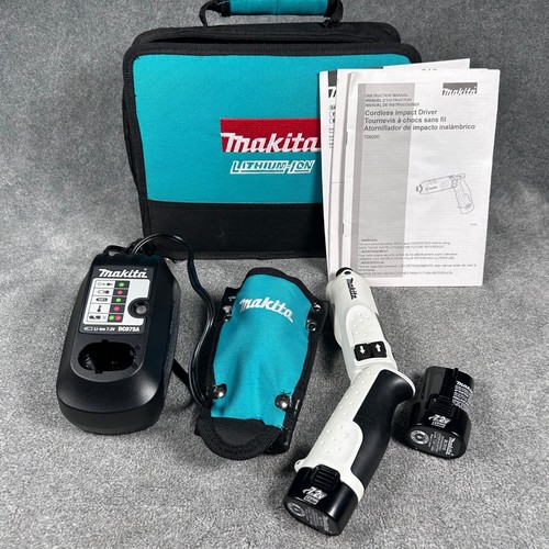 Makita TD020D 7.2V Li-Ion Cordless Impact Driver Kit 2 Batteries Charger Case