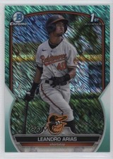 2023 Bowman Chrome Prospects Aqua Shimmer Refractor 34/125 Leandro Arias 0j5i