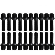 Tracer 20 schwarze Radschrauben Radbolzen Kugelbund M14x1,5 50mm Audi Mercedes-B