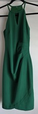 Guess Halter Mini Dress Size 0 Green Solid Bodycon Shift Jewel Color