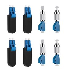 4 Pcs Single Mode 9/125 FC Male to LC Female VFL Fiber Optic Adapter Converto...