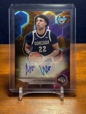 2024 Bowman Best University Anton Watson Gold Refractor Auto# /50 Gonzaga