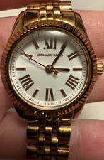 Michael Kors Gold-Tone Womens Analog Wristwat...
