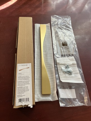 #ad Belwith Keeler B076154 BGB Channel 12” Modern Bauhaus Pull Brushed Golden *READ $19.99