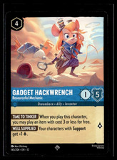 Disney Lorcana Wilds Unknown Gadget Hackwrench Resourceful Mechanic Non Foil