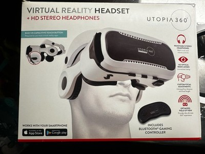Utopia 360 Elite Edition Virtual Reality Headset With HD Headphones Open Box