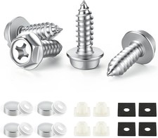 Livtee Rustproof License Plate Screws For Securing License Plates Frames And Cov