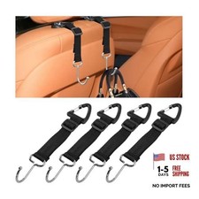 Car Seat Headrest Hooks, 4PCS Adjustable Hidden Clip Vehicle Hanging Holder