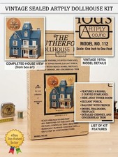 Vintage 1978 Artply Rutherford Dollhouse Kit Model 112 All Wood 1:12 Scale NIB