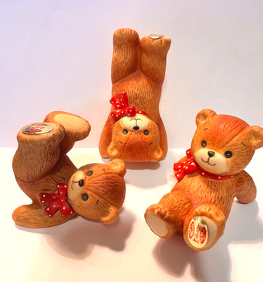 Lucy and Me Lucy Rigg Set of 3 Tumbling Bears 1982 Enesco
