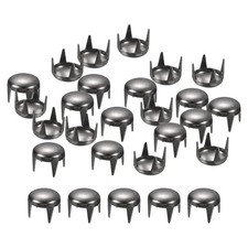 80Pcs Black 6mm Round Dome Rivets for DIY Leather Craft