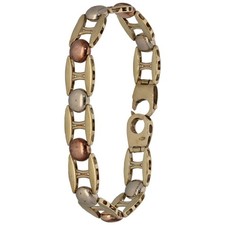 9ct Gold Bracelet 15.01g Fancy Plain 17cm - Fully Hallmarked