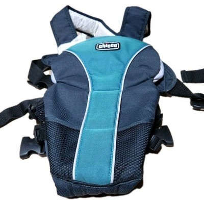 Chicco UltraSoft 2 Way Infant Carrier Vented Lining Black Teal Adjustable Straps