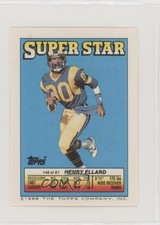 1988 Topps Super Star Sticker Back Cards ( 43) Henry Ellard Reggie White HOF 7j0