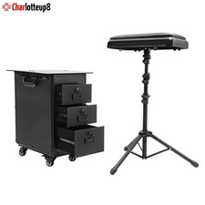 3 In 1 Tattoo Travel Cases With Tattoo Armrest Stand Rolling Makeup Train Case