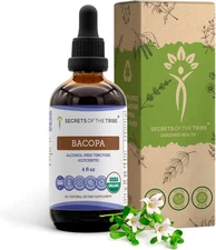 Secrets of the Tribe Bacopa USDA Organic | Alcohol-Free Extract High-Potency ...