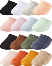 16 Pairs Half Toe Topper Liner Socks Women Cotton Toe Cover Half Socks Colorful