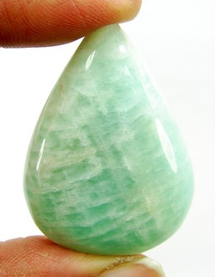 53.60 Ct Natural  Green Amazonite Loose Gemstone Cabochon Wire Wrap Stone - 1705