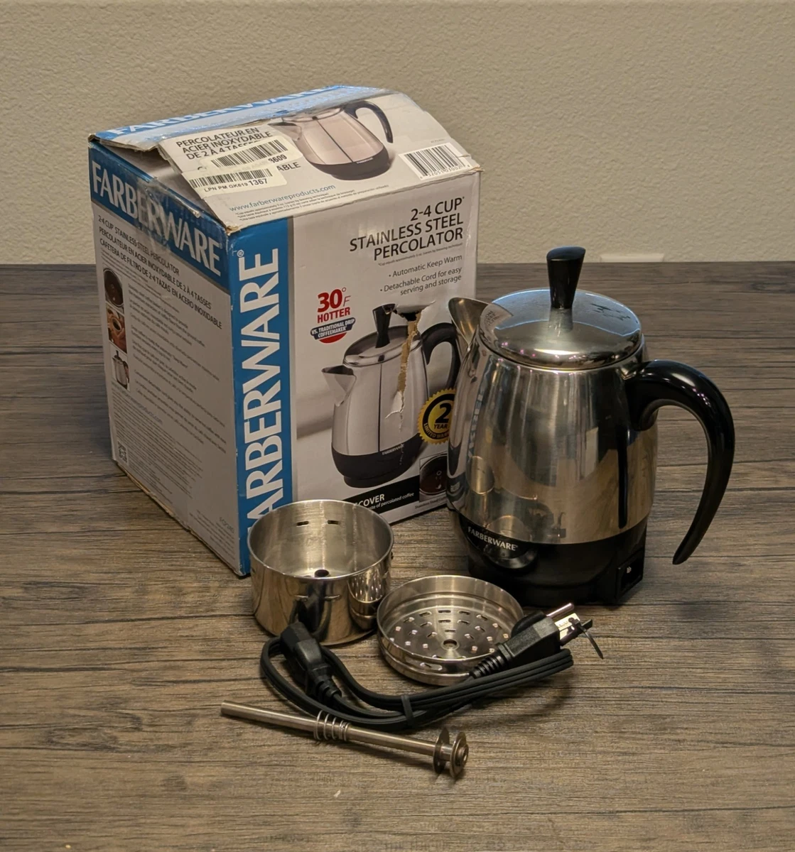 未使用！【FARBERWARE】 パーコレーター 日本未発売 通電確認のみ Farberware Electric Percolators for sale | eBay