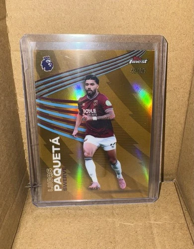 2025/26 Topps Finest Premier League Lucas Paqueta Swerve Gold Refractor /50