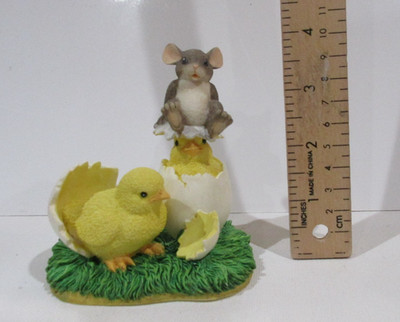 Fitz & Floyd Charming Tails ''What's Hatching'' Dean Griff 3.5'' Resin Figurine #88