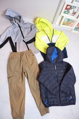 Set Paket Kinder Hosen Jacken Mantel Regenmantel Windbreaker reflektierend 4-5 Jahre