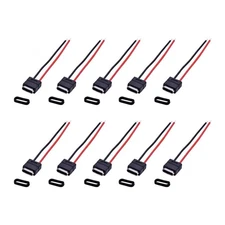 10PCS Waterproof 2PIN TYPE-C Connector Welding Wire Female Socket High Precision